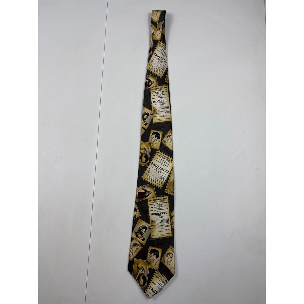 Audrey Buckner Metropolitan Opera Silk Tie Enrico‎ Caruso Pagliacci Rigoletto